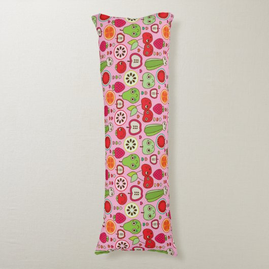 Fruchtküchen-Illustrationsmuster Seitenschläferkissen (Vorderseite Vertikal)