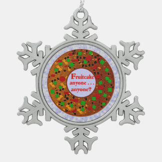 Fruchtkuchen Schneeflocken Zinn-Ornament