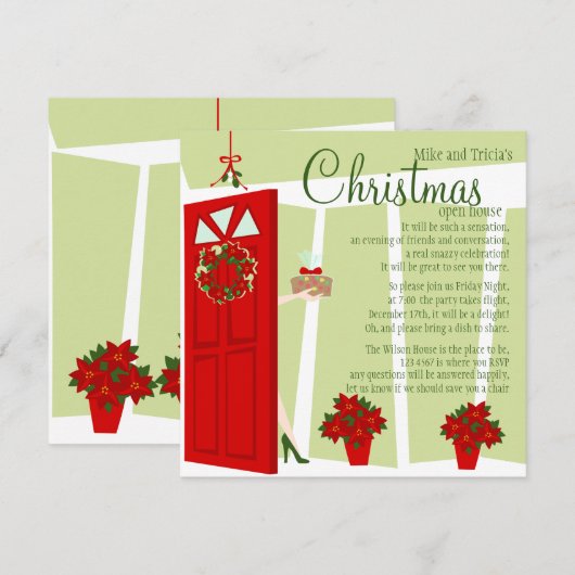 Fruchtkuchen vor der Tür Einladung (Vorne/Hinten)