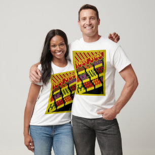 Fruchtladen - Hellrotes Vintages WPA-Poster T-Shirt