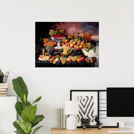 Fruchtleben in einer Landschaft Poster (Heimbüro)