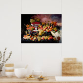 Fruchtleben in einer Landschaft Poster (Küche)