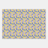 Fruchtlemonen auf hellrosa, lilac und Sky Blue Geschenkpapier Set (Vorderseite 3)