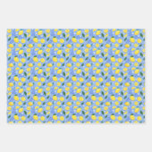 Fruchtlemonen auf hellrosa, lilac und Sky Blue Geschenkpapier Set (Vorderseite 2)