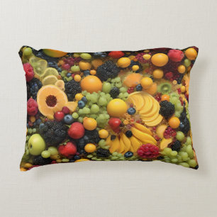 Fruchtliebhaber Delight Colorful Fruchtplatter, Dekokissen