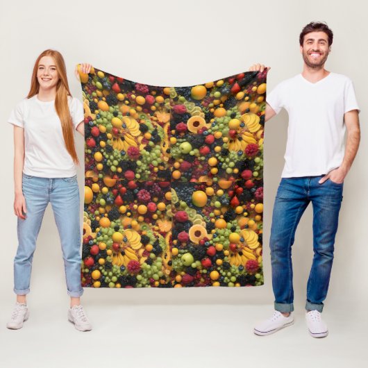 Fruchtliebhaber Delight Colorful Fruchtplatter, Fleecedecke (Beispiel)
