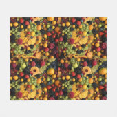 Fruchtliebhaber Delight Colorful Fruchtplatter, Fleecedecke (Vorderseite (Horizontal))