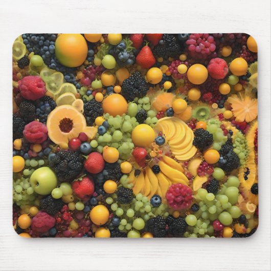 Fruchtliebhaber Delight Colorful Fruchtplatter, Mousepad (Vorne)