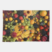 Fruchtliebhaber Genießen farbenfrohe Platter, Geschirrtuch (Horizontal)