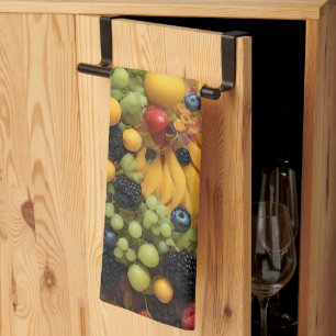 Fruchtliebhaber Genießen farbenfrohe Platter, Geschirrtuch