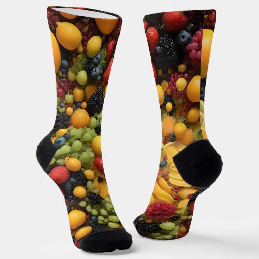 Fruchtliebhaber Genießen farbenfrohe Platter, Socken (Gewinkelt)