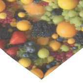 Fruchtliebhaber Genießen farbenfrohe Platter, Tischdecke (Schrägansicht)