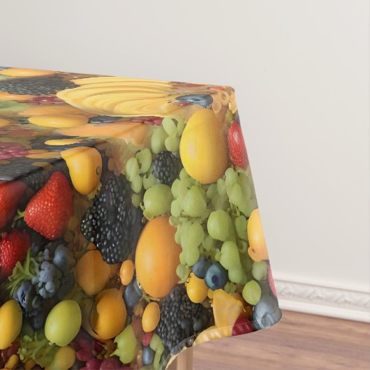 Fruchtliebhaber Genießen farbenfrohe Platter, Tischdecke (Beispiel)