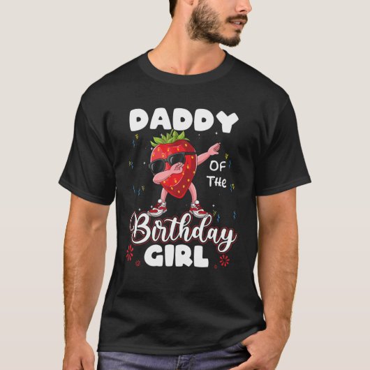 Fruchtliebhaber Papa von der Strawberry des Geburt T-Shirt (Vorderseite)