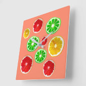 Fruchtmark Quadratische Wanduhr (Winkel)