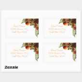 Fruchtmarke für Herbst Rechteckiger Aufkleber (Blatt)