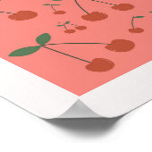 Fruchtmarkt Kirsche Vintage Poster (Ecke)