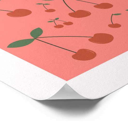 Fruchtmarkt Kirsche Vintage Poster (Ecke)