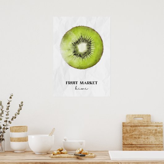 Fruchtmarkt Kiwi Poster (Küche)