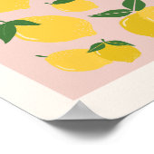 Fruchtmarkt Lemon Print Modern Food Art Abstrakt Poster (Ecke)