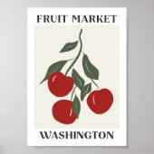 Fruchtmarkt Washington Red Apples Food Poster (Vorne)