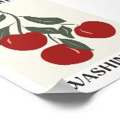 Fruchtmarkt Washington Red Apples Food Poster (Ecke)