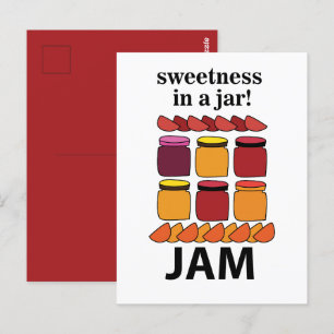 Fruchtmarmelade Süße in einem Glas Fruchtmarmelade Postkarte