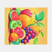 Fruchtmedley Fleecedecke (Vorderseite (Horizontal))