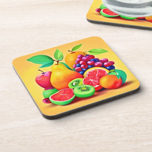 Fruchtmedley Getränkeuntersetzer (Linke Seite)