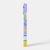 Fruchtmemphis-Muster Lila iPhone 15 Hülle (Linke Seite)