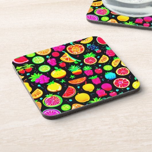 Fruchtmosaik Design Delight Getränkeuntersetzer (Linke Seite)