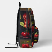 "Fruchtmuse: Kirsche Leinwand" Bedruckter Rucksack (Links)