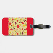 Fruchtmuster Äpfel Kirschen und Birnen Gepäckanhänger (Rückseite horizontal)