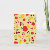 Fruchtmuster Äpfel Kirschen und Birnen Karte (Vorderseite)