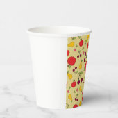 Fruchtmuster Äpfel Kirschen und Birnen Pappbecher (Rechts)