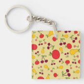 Fruchtmuster Äpfel Kirschen und Birnen Schlüsselanhänger (Vorderseite)