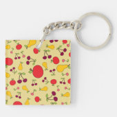 Fruchtmuster Äpfel Kirschen und Birnen Schlüsselanhänger (Rückseite)