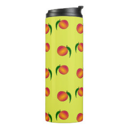 Fruchtmuster auf gelb thermosbecher