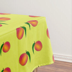 Fruchtmuster auf gelb tischdecke