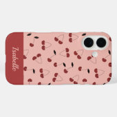 Fruchtmuster aus Polka dot cherry mit individuelle Case-Mate iPhone Hülle (Rückseite (Horizontal))