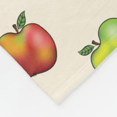 Fruchtmuster aus rotem und grünem Apfel Fleecedecke (Ecke)
