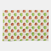 Fruchtmuster aus rotem und grünem Apfel Geschirrtuch (Horizontal)