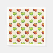 Fruchtmuster aus rotem und grünem Apfel Serviette (Vorderseite)