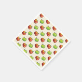 Fruchtmuster aus rotem und grünem Apfel Serviette (Ecke)