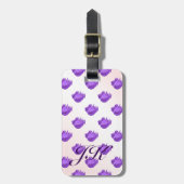 Fruchtmuster Blaubeeren und Creme Gepäckanhänger (Vorderseite vertikal)