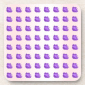 Fruchtmuster Blaubeeren und Creme Getränkeuntersetzer (Vorderseite)