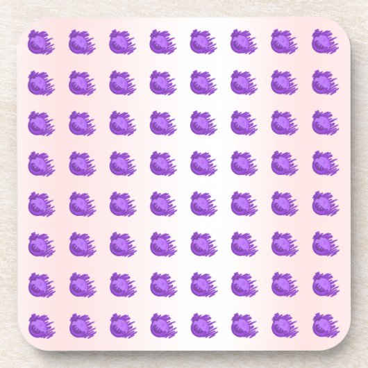 Fruchtmuster Blaubeeren und Creme Getränkeuntersetzer (Vorderseite)