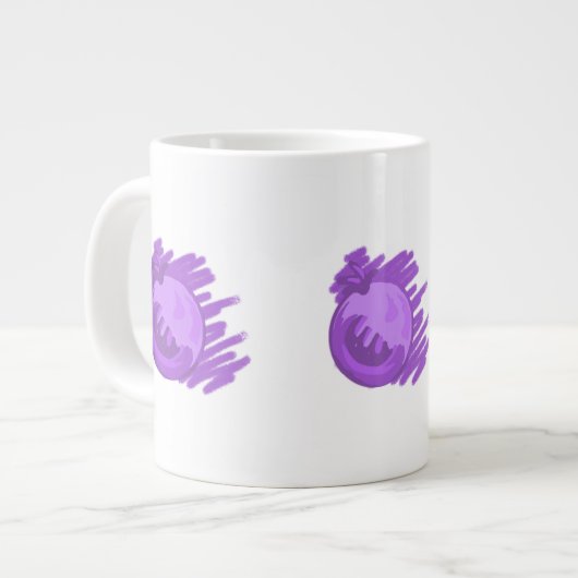 Fruchtmuster Blaubeeren und Creme Jumbo-Tasse (Vorderseite Links)