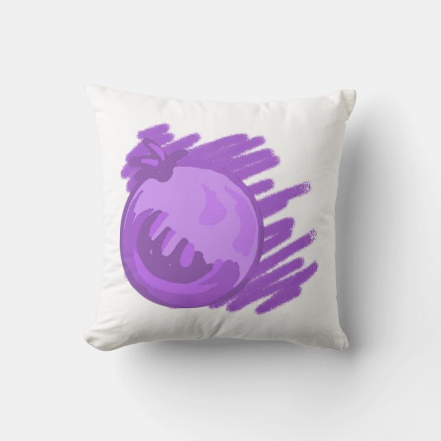 Fruchtmuster Blaubeeren und Creme Kissen (Vorderseite)