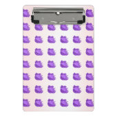 Fruchtmuster Blaubeeren und Creme Mini Klemmbrett (Vorderseite)